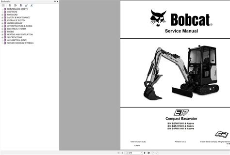 bobcat 1.7 tonne excavator|bobcat e17 workshop manual.